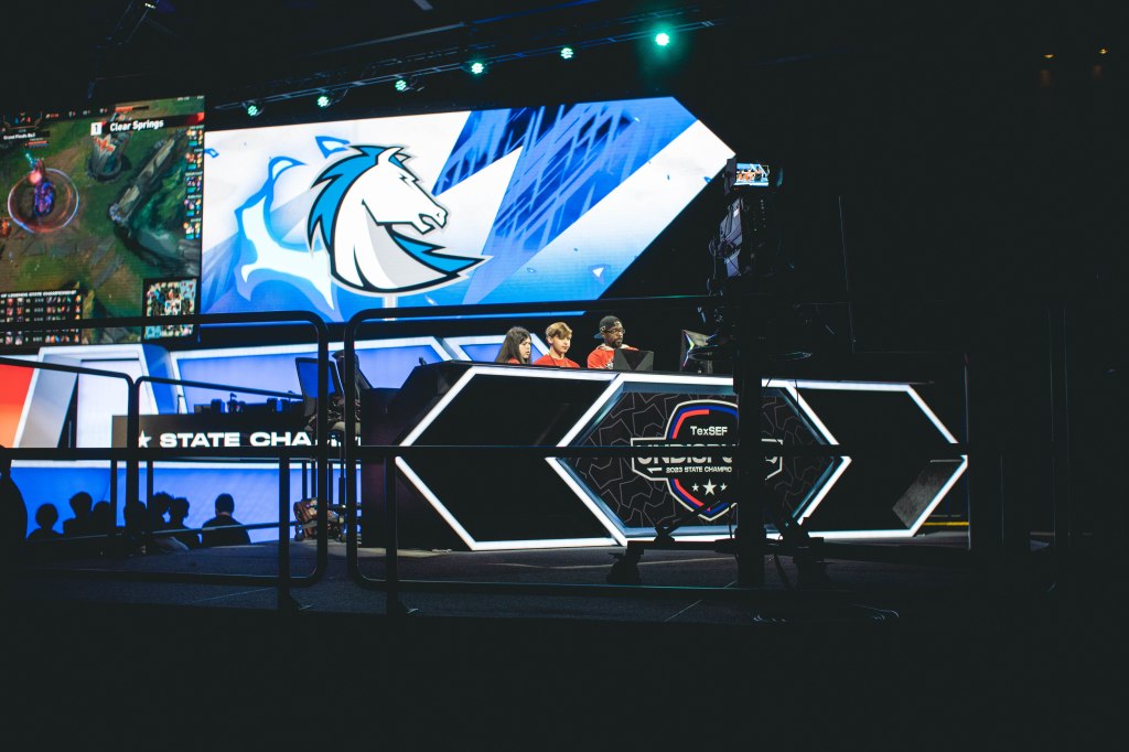 Broadcasters at TEXSEF 2023. Photo by Rachel Olsen-Cooper