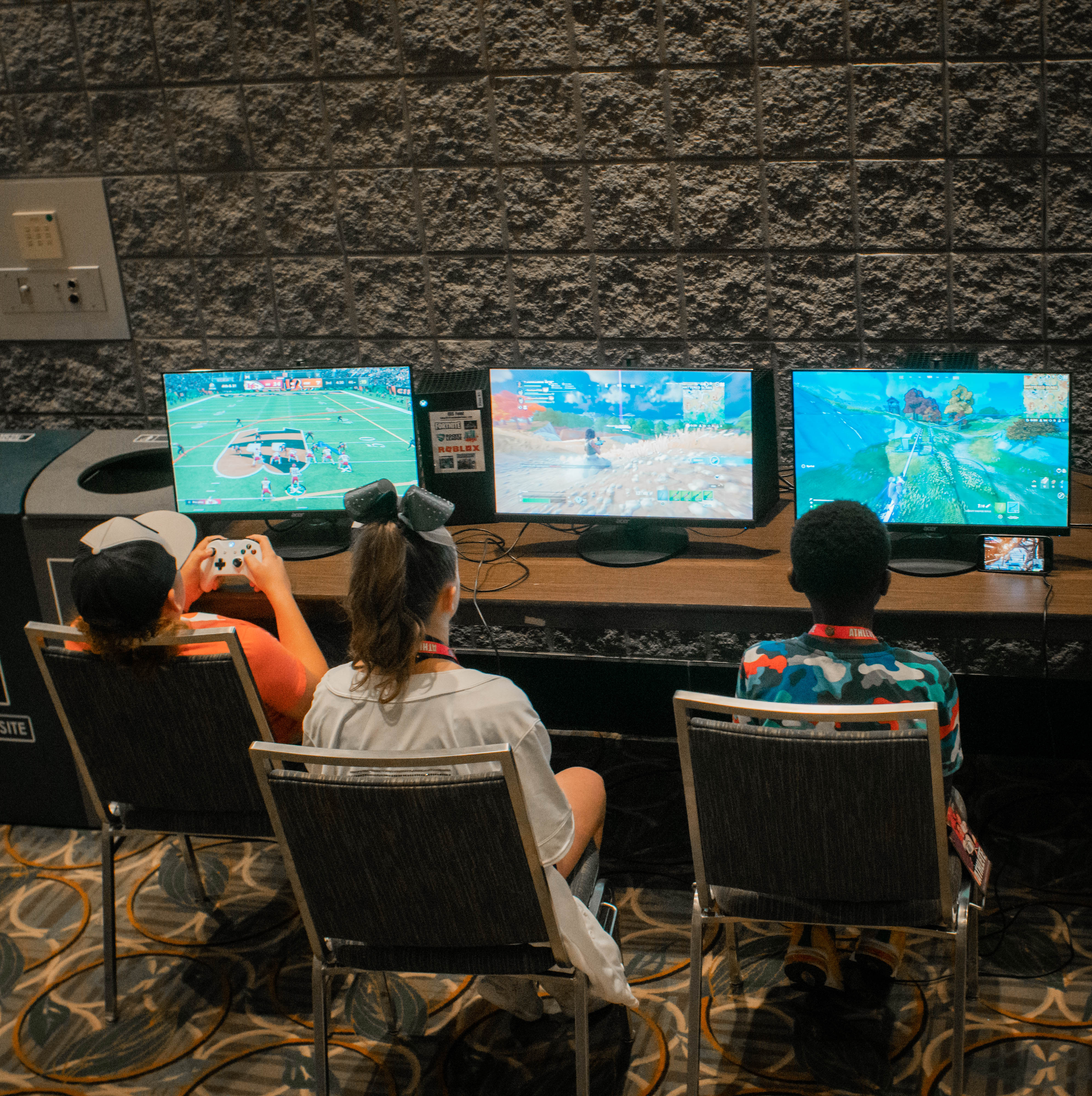 Children playing video games at BattleCity esports Orlando, FL