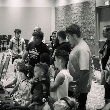 Gamers watching Fortnite esports competition. Orlando, FL May 2023.