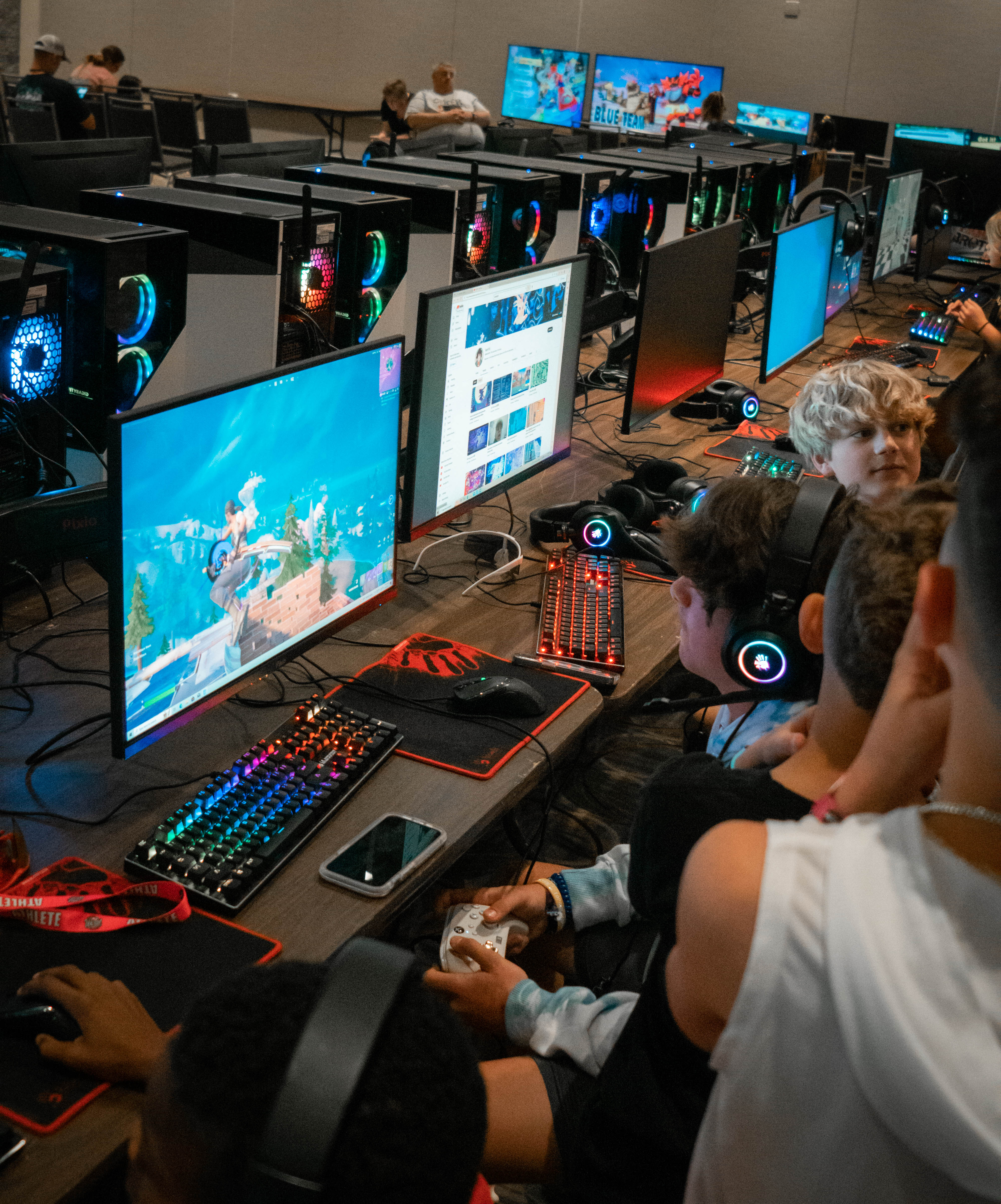 Child playing Fortnite at BattleCity Esports Orlando, FL