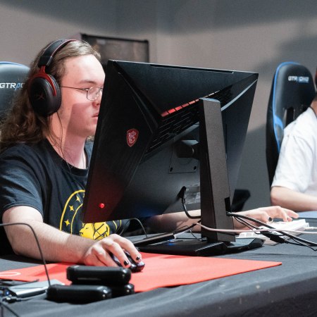 Members of Uppies Kittens, a co-ed team that included marginalized genders, plays Valorant in Pittsburgh, PA on 10/23/2023. Photo Credit Rachel Olsen-Cooper