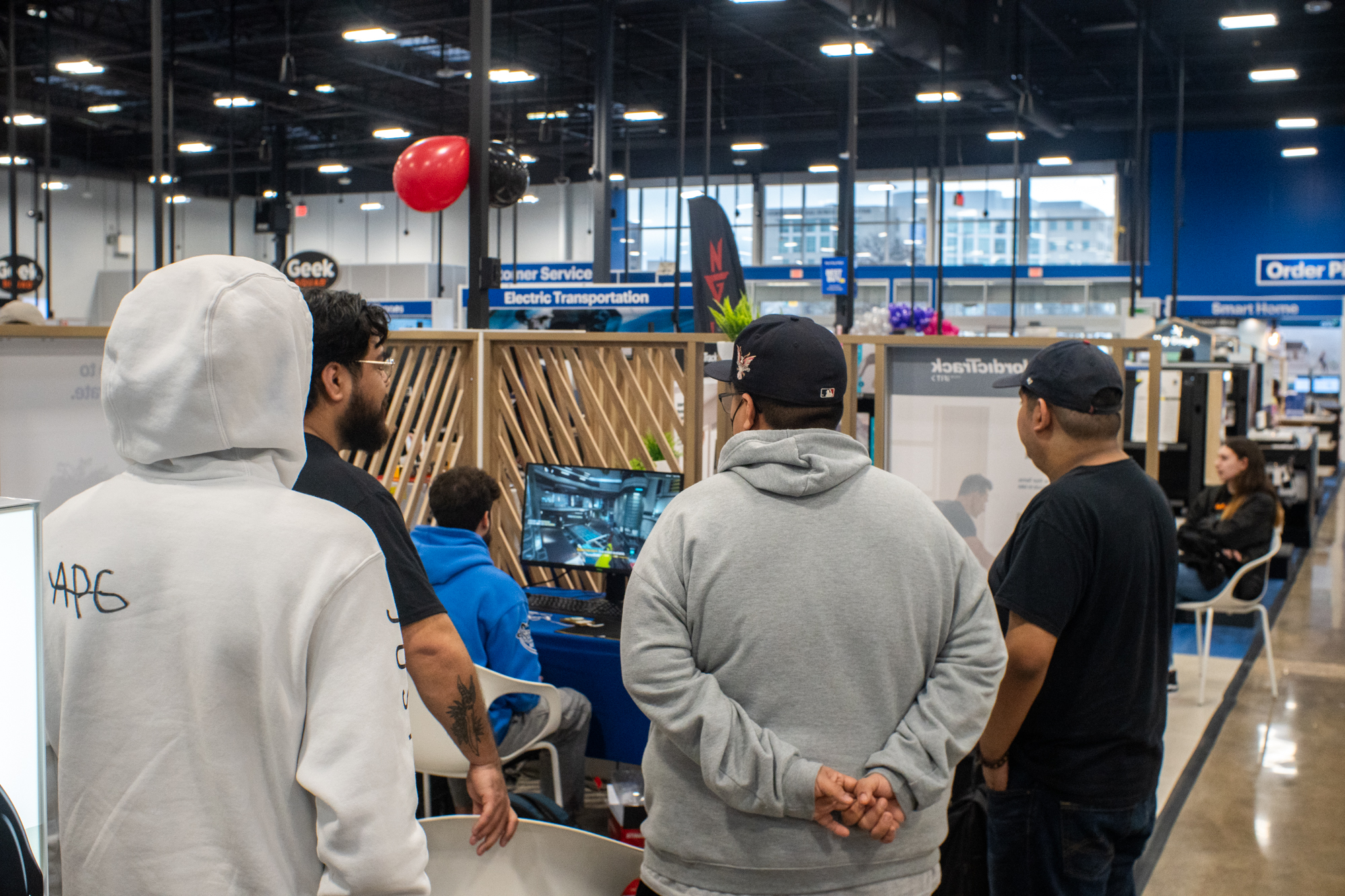 Gamers participating in the Native Gaming Halo pop-up event at Best Buy on 02/03/2024. Photo credit Rachel Olsen-Cooper