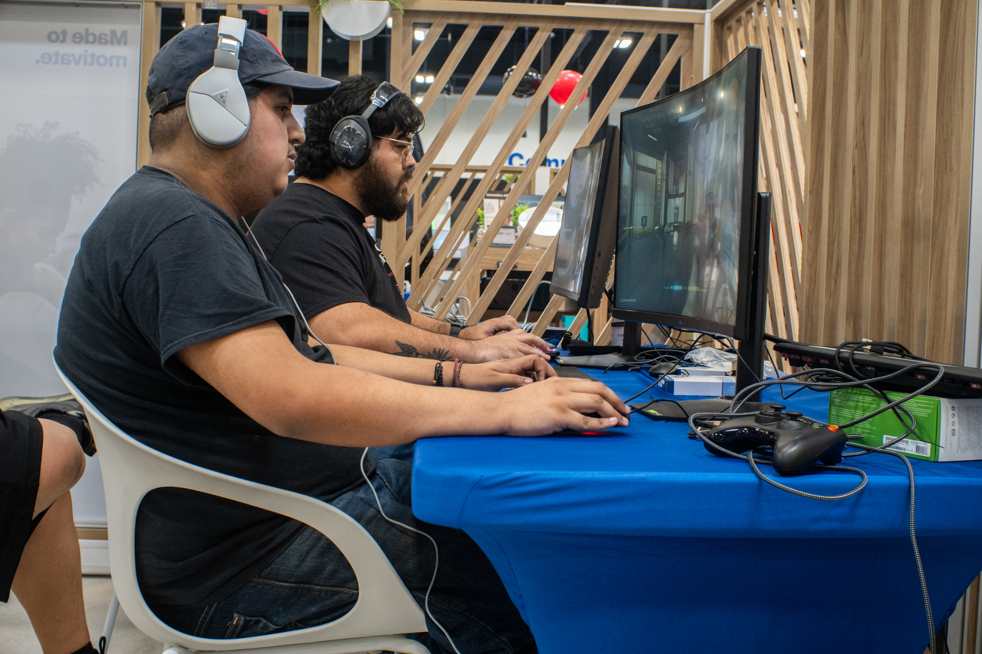 Gamers participating in the Native Gaming Halo pop-up event at Best Buy on 02/03/2024. Photo credit Rachel Olsen-Cooper