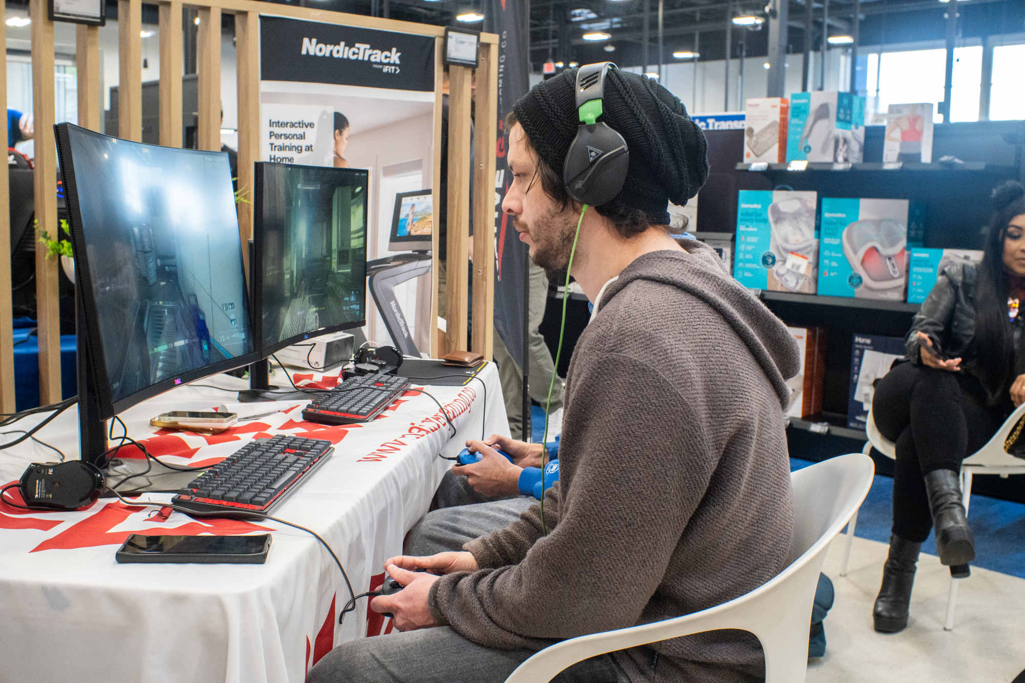 Gamers participating in the Native Gaming Halo pop-up event at Best Buy on 02/03/2024. Photo credit Rachel Olsen-Cooper
